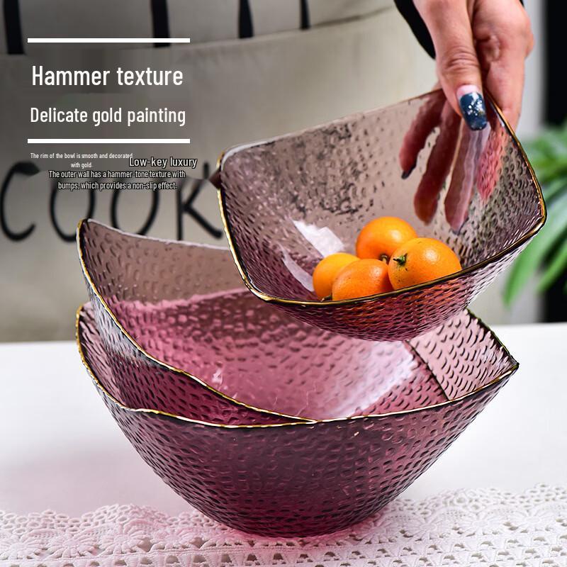 Ru Han Hammered Glass Fruit Plate