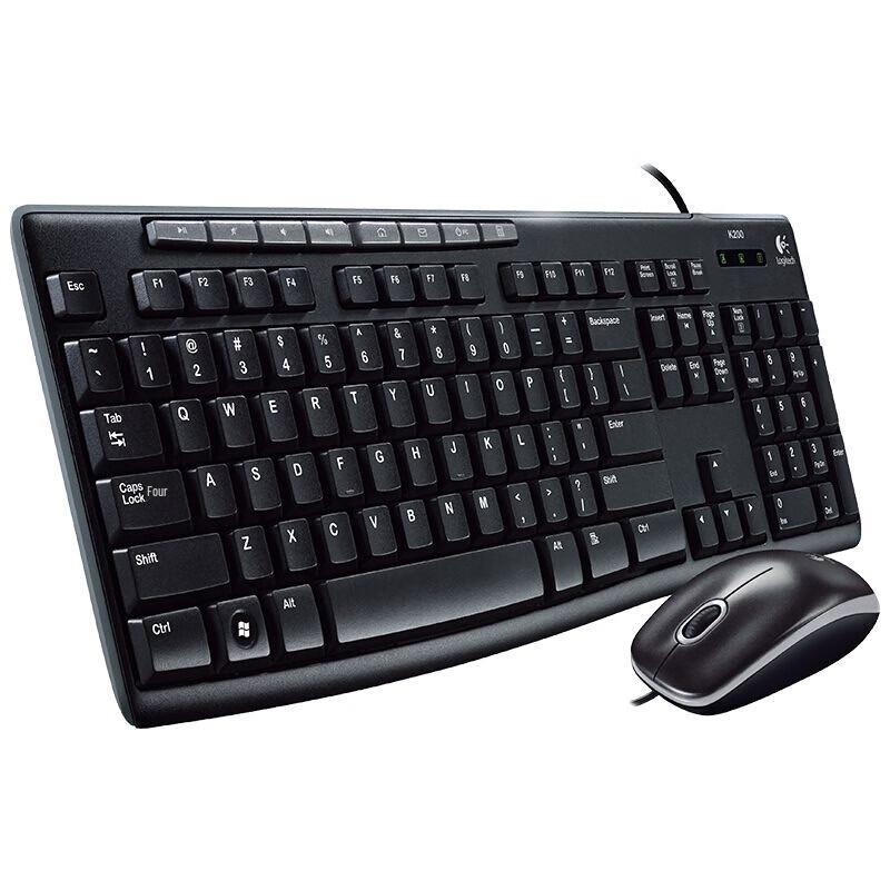 

Logitech MK200 Wired Multimedia Keyboard and Mouse Combo