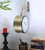 Vintage Double Sided Railway Wall Clock Rotating Brass Station Clock Antique Hanging Clock Home Office Decor