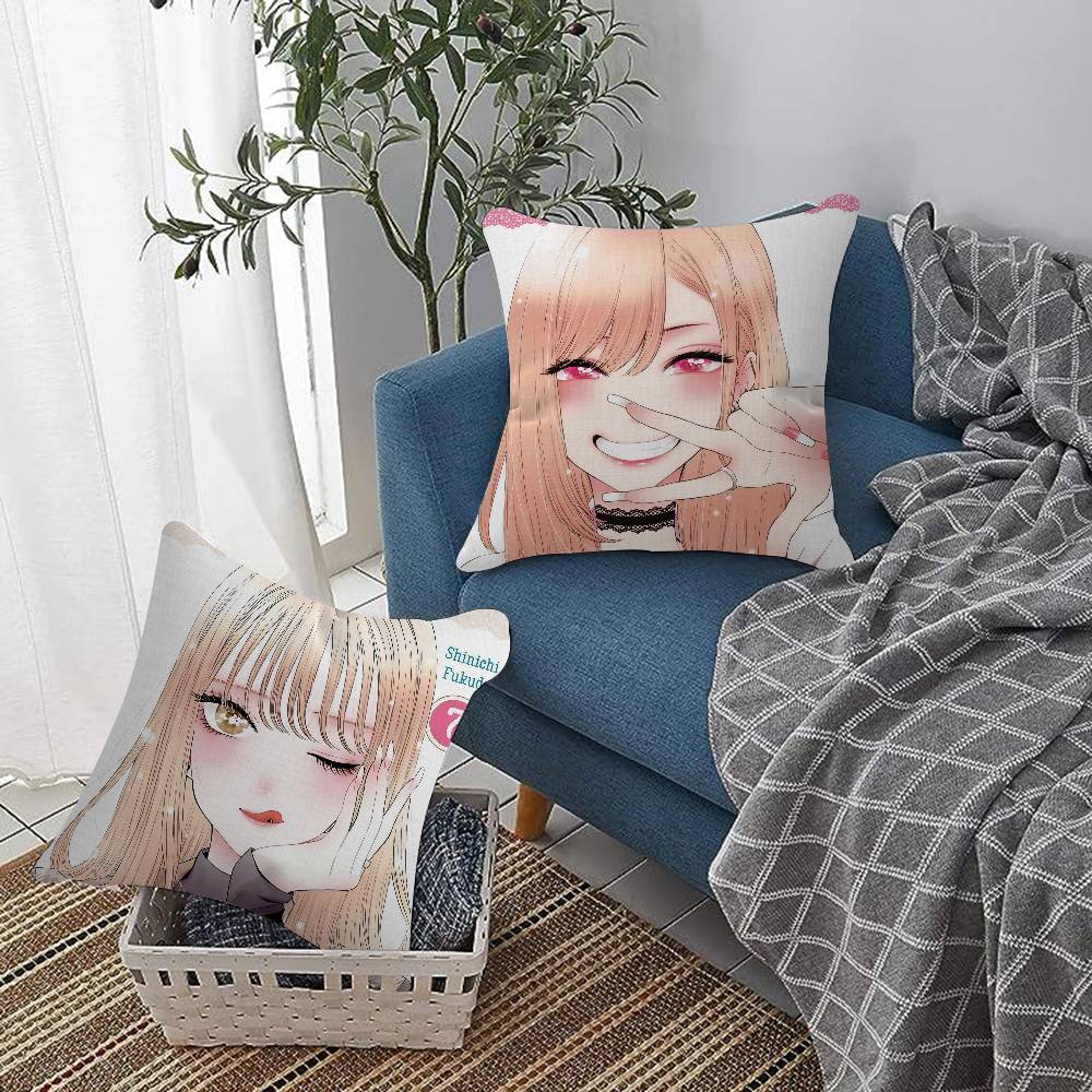 My Dress Up Darling Anime Pillow Gift Home Office Decoration Bedroom Sofa Car Cushion Cover Case 45X45