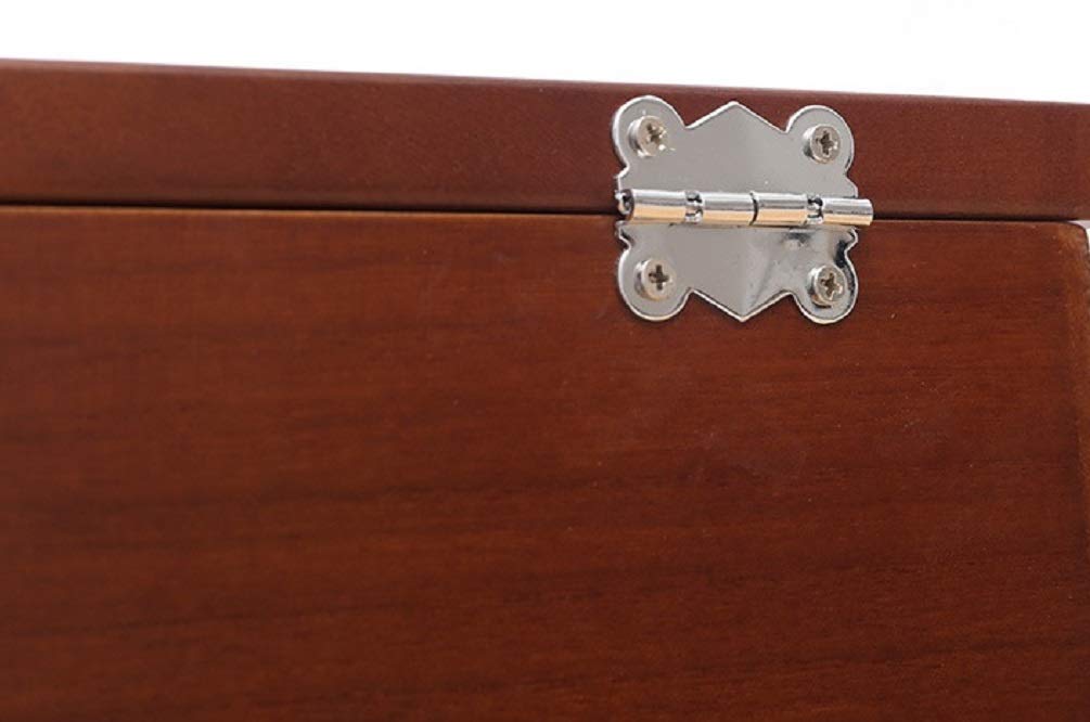 Anberotta Jewelry Box, Accessories, Cosmetics, Makeup, Small Item Storage Case, Multi-Purpose Storage Box with Mirror, Treasure Chest, AT19 (Brown)