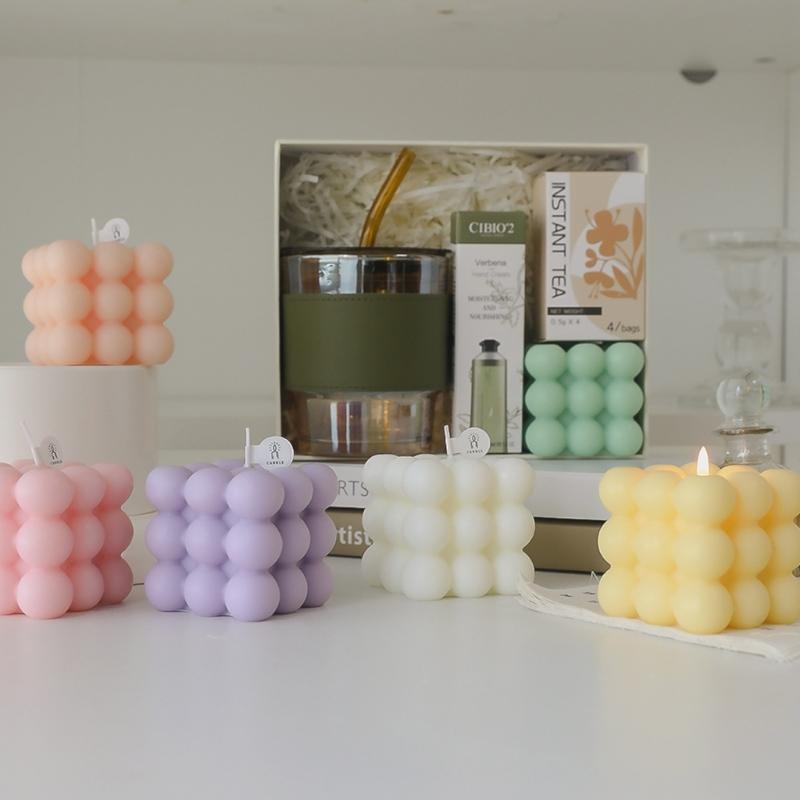 6x6cm Cube Candle Aroma Scented Candles Natural Soy Wax AromatherapyFragrant Birthday Gift