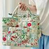 Floral Pattern Fabric Storage Boxes With Handles Foldable Organizer Clothing Underwear Home Bedroom Bathroom Desktop Travel Use