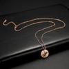Cazador Women's Necklace Hair Stylist Scissors Comb Round Pendant Stainless Steel Gold Color Jewelry Birthday Mother Day Gift