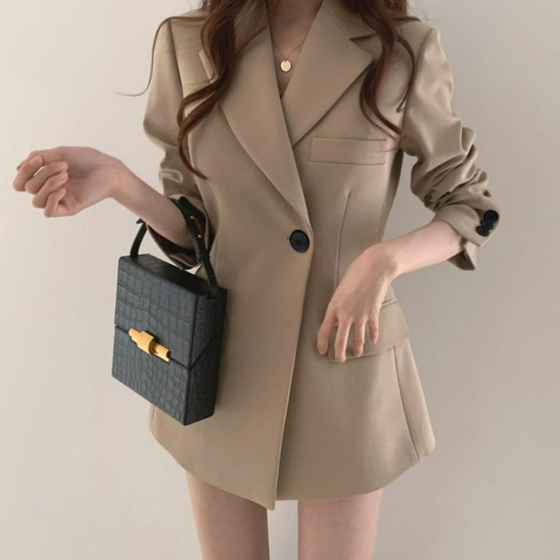 Pink Suit Jacket, Women's Spring Waist, Temperament, Small Suit, Small Man, All-match Design Sense