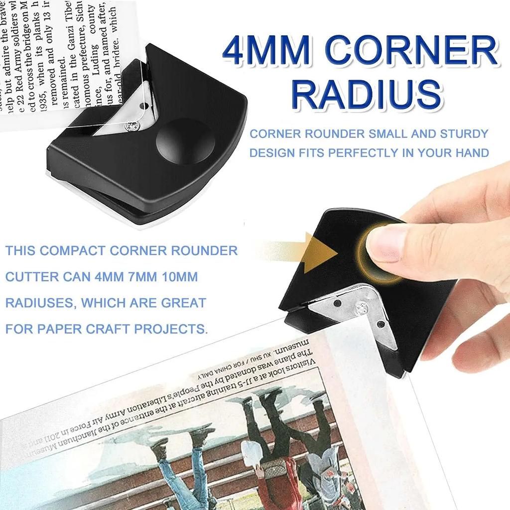 Portable R4 Corner Rounder Chamferer 4mm Paper Punch For Card Photo Cutter Tool Craft Scrapbooking DIY Mini Round Angle Machine