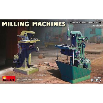 MiniArt Maßstabs Diorama Zubehör Fräsmaschine Set von 2 Kunststoffmodellen MA35663 1/35