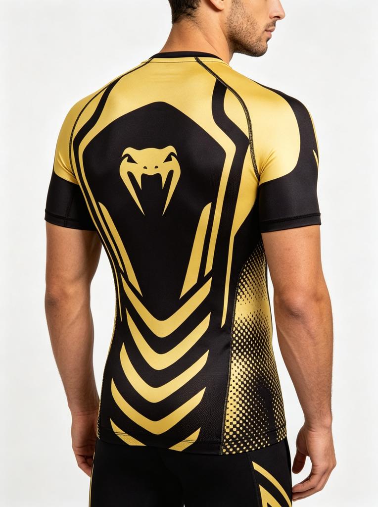 2026 Men's Sports Compression Short-sleeve T-shirt Quick-dry Breathable Gym Training Top