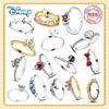 Disney 100% argint sterling 925 coroană cu fundă strălucitoare inel Mickey trandafir bijuterii pentru petrecere de nuntă femei cadouri rafinate și deosebite