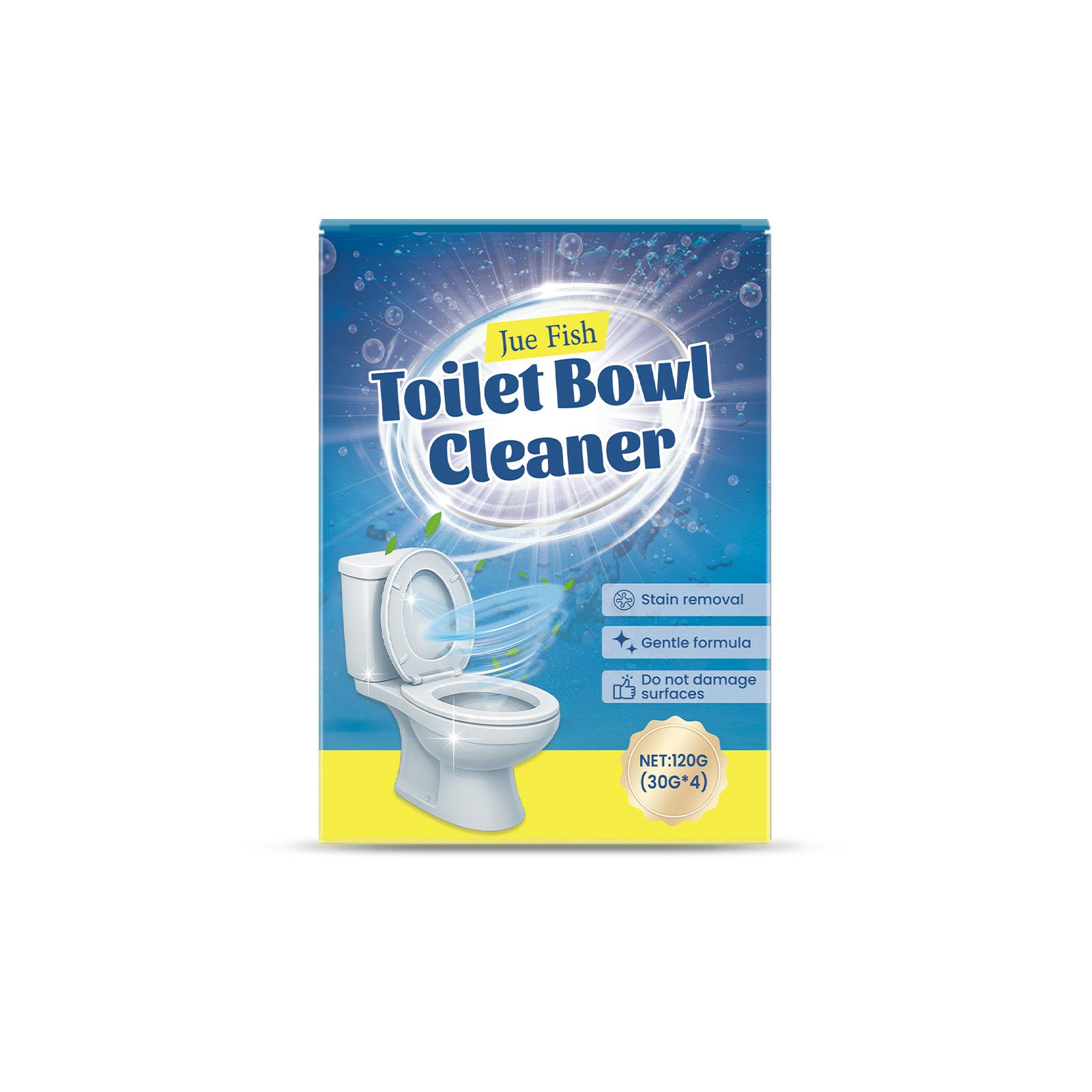 

Jue Fish Toilet Cleaning Powder - Household Powerful Stain & Scale Remover Deodorizer Fresh Scent Bathroom Cleaner 30g x 4pieces