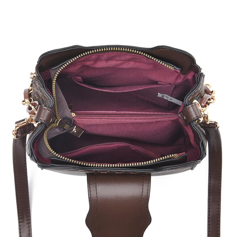 Large shoulder bag for women checkered flip print bucket bag crossbody bag luxury design trendy new