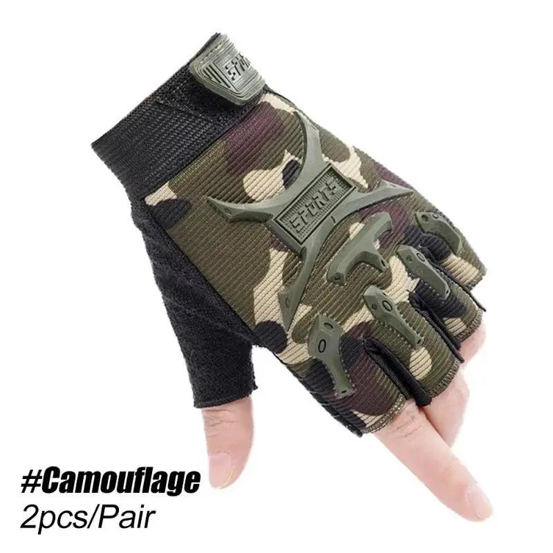1 Paio di Guanti Tattici a Mezza Dita per Fitness Sport all'Aperto Ciclismo Antiscivolo Guanti a Mezza Dita per Arrampicata su Montagna.