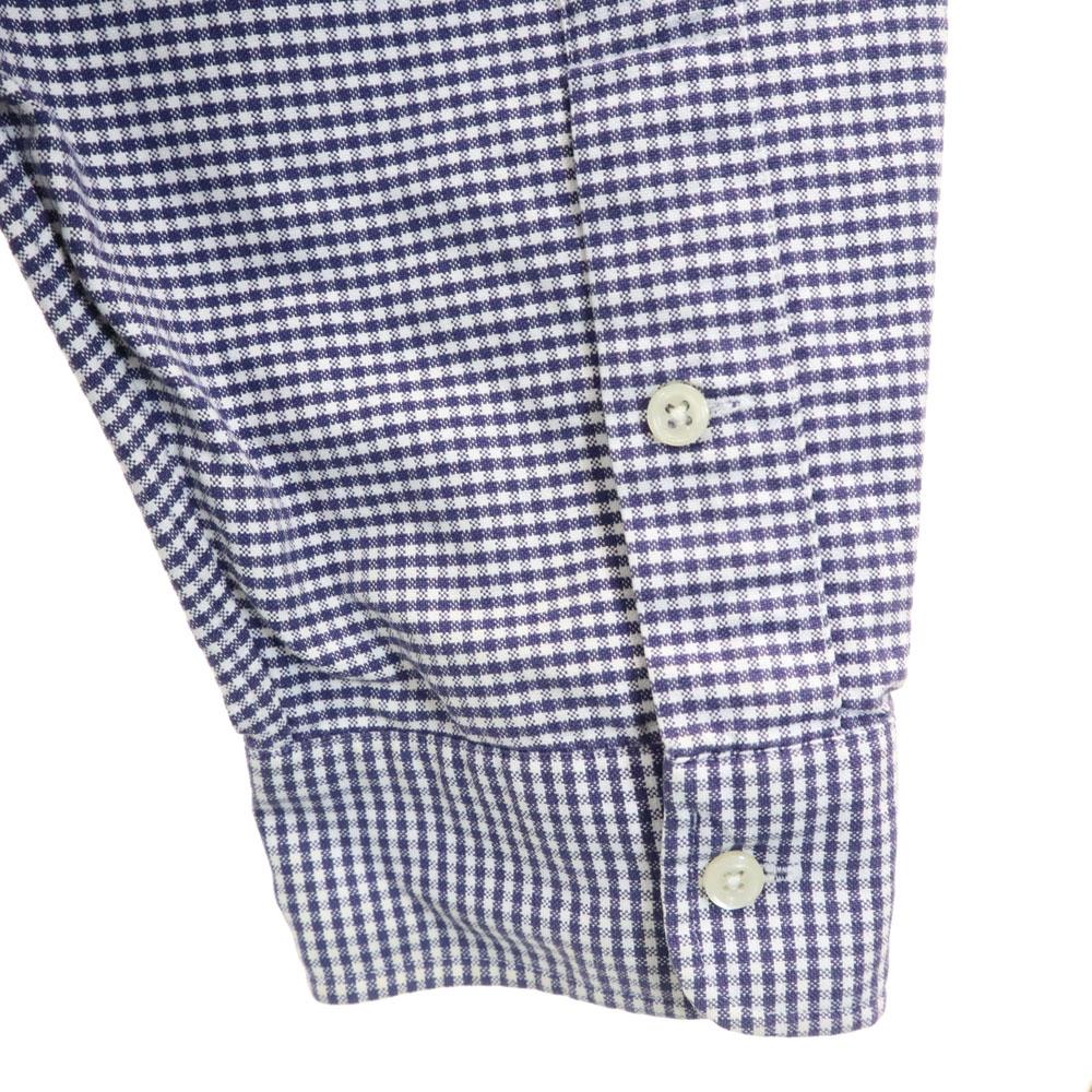 Ralph Lauren 90s BIG SHIRT OLD Check Pattern Long Sleeve Stand Collar Shirt Men's Used