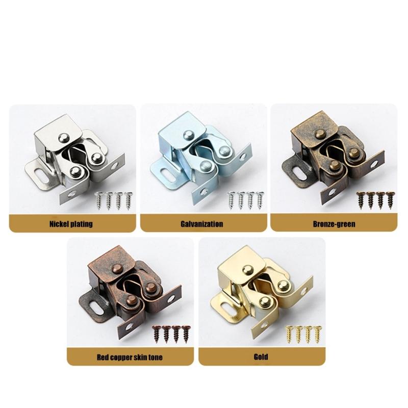 15set Double Roller Cabinet Lock Latches Furniture Catches Cupboard Door Double Roller Catches Furniture Hardware