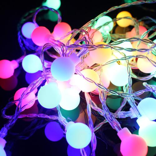 

Светодиодная гирлянда 2023, маленький круглый шарик, маленький белый шарик, батарейный отсек, звезда полного неба, небесный занавес, палатка, рождественские украшения, красочная световая гирлянда 1.5 meters with 10 lights