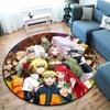 Famous cartoon NARUTO protagonist Uzumaki Naruto round carpet soft home decoration anti-slip door mat outdoor picnic mat carpet M4