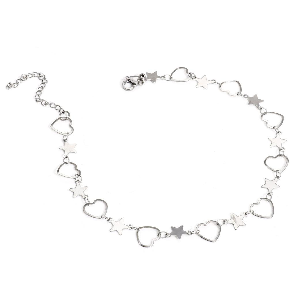 1 Piece 304 Stainless Steel Handmade Link Chain Anklet For Women Silver Color Leg Chain Foot Ankle Bracelets Jewelry Gift