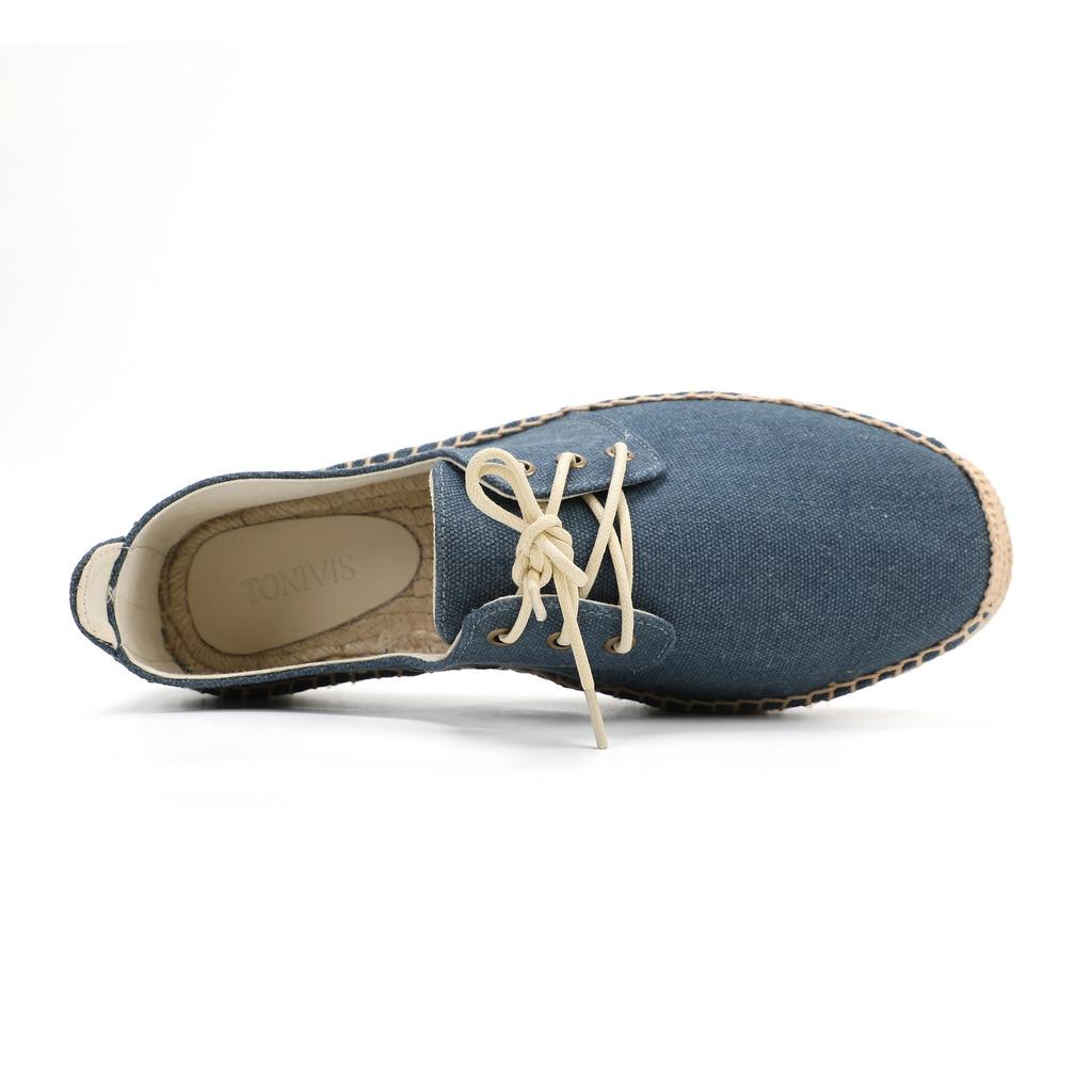 2026 Spring Men's Breathable Casual Lace-up Canvas Shoes - Trendy & Versatile