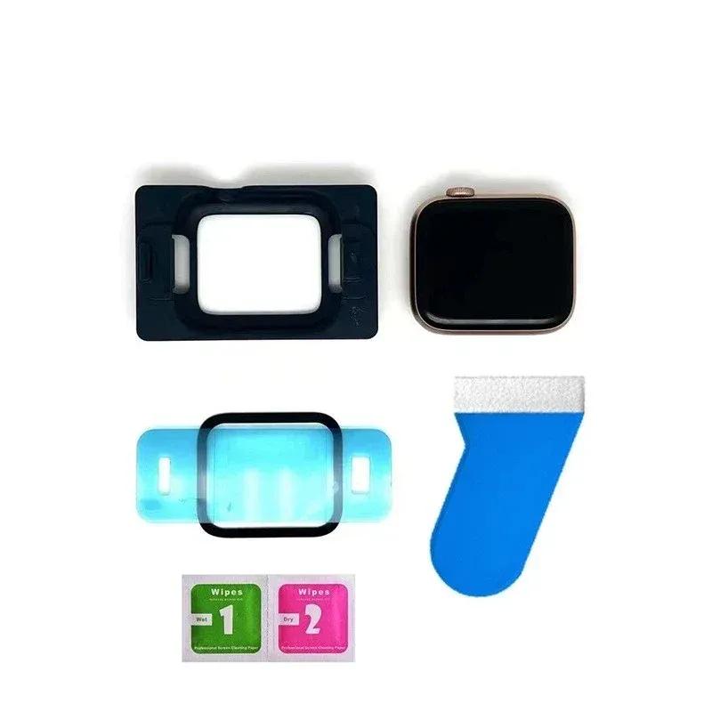 3PCS Ceramic Film Install Tool For Apple Watch Ultra 9 8 7 49mm 45mm 41mm Screen Protector For Iwatch 10 6 5 46mm 44mm 40mm 42mm
