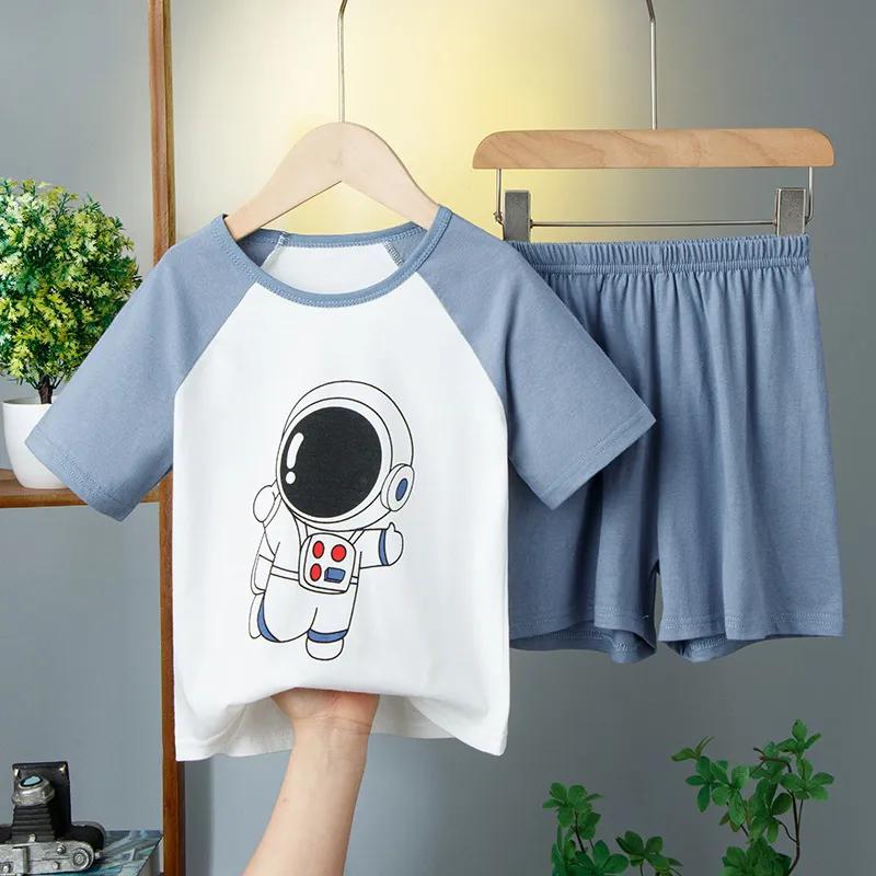

Kids Summer Soft T-Shirt+Shorts 2-Piece Clothing Set Boys Girls Casual Tracksuit Clothes Suits Outdoor 170