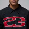 Jordan Polo Print Single-Breasted Long Sleeve Coach Jacket Men jackets Black HF9331-010