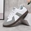 New Men Shoes Flats Walking Leather Casual Shoes Vintage Sports Sneakers Women Walking Athletic Shoe Unisex White Loafers