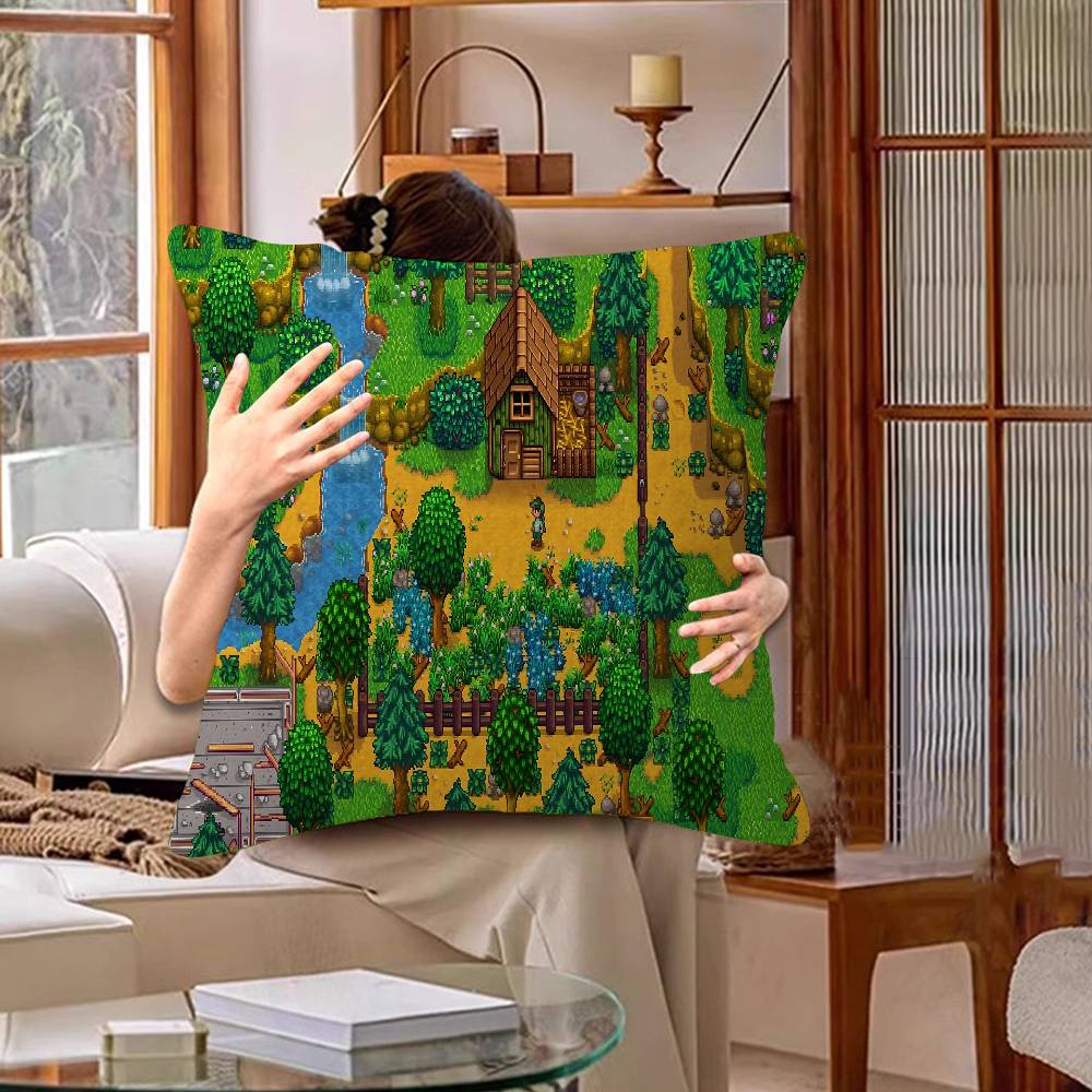 S-stardew Valley Cushion Cover Pillow Cover Decor Pillowcase Printed Cushion Case For Couch