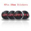 VW 4Pcs 55mm 56mm 60mm 65mm Car Wheel Center Hub Cap Volkswagen Golf GTI R-Line R Polo T5 Passat Rim Cover Stickers Accessories