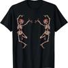 Squelette Dansant Roses Rouges Squelette Halloween T-Shirt