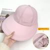 Casual Foldable Sun Hat Wide Brim Adjustable Baseball Cap Quick-Drying Breathable Ponytail Hat Outdoor Sports