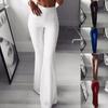 Women Fashion High Waist Suit Pants Wide Leg Pants Strech Trousers Ladies Flared Trousers Loose Pants