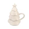Christmas Creative Limited Christmas Tree American Ceramic Cup with Lid Pure White Mug Coffee Cup Couple