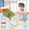 Creative Soft Tube Building Blocks for Kids - DIY Straw Blocks for Kindergarten, Birthday Party Favors, Early Education & Fun Learning