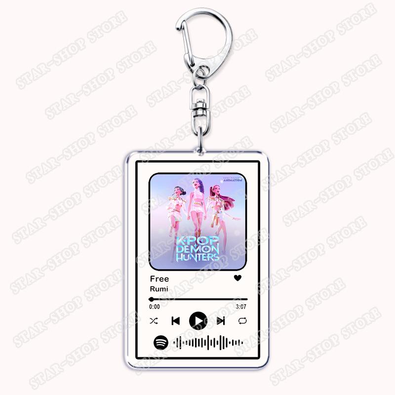K-Pop-Cartoon-Dämonen-Schlüsselanhänger für Damen, Accessoires, Taschen, Huntrix, Saja, Boys, Rumi, Zoey, Jinu, Mira, Musik, Schlüsselanhänger, Schmuck, Fangeschenke