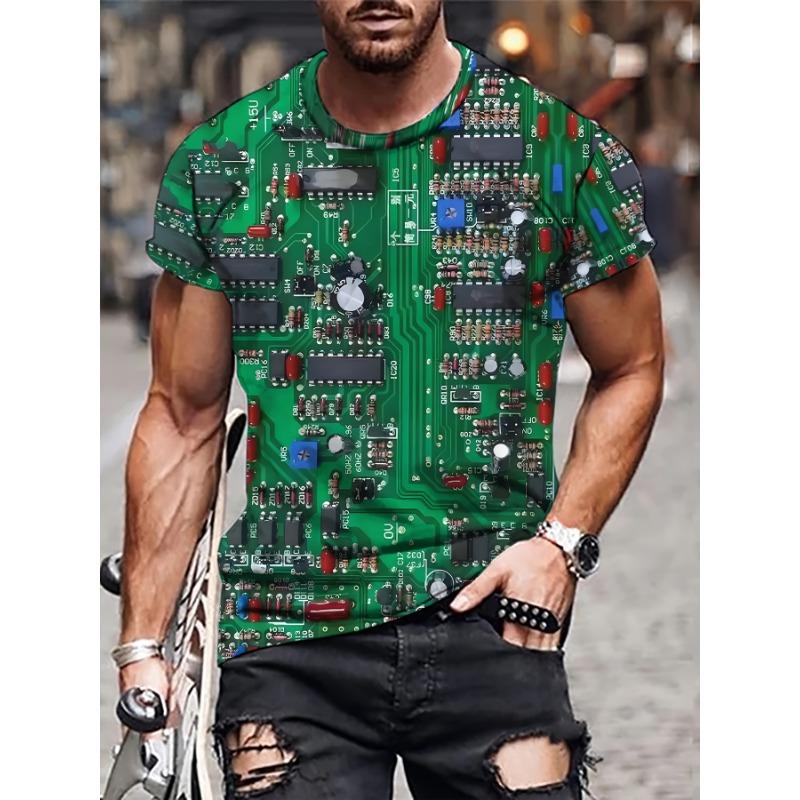 Men s fashionable casual short-sleeved breathable T-shirt S