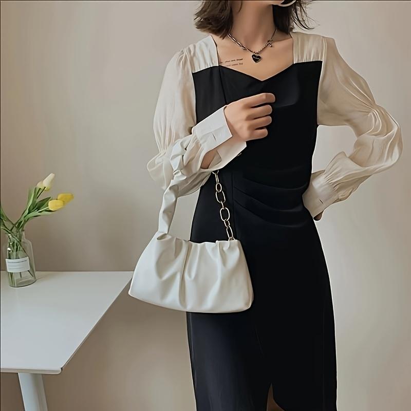 Versatile Handbag Single Shoulder Chain Bag And a Pleated Cloud Bag Suitable for Commuting to Work, Valentine'S Day Dates, And Everyday Use