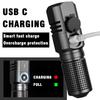 Mini Lanternă LED Super Luminoasă Reîncărcabilă prin USB Tip-C Zoom Lanternă de Pescuit Puternică 3 Moduri de Iluminare Lampă de Camping