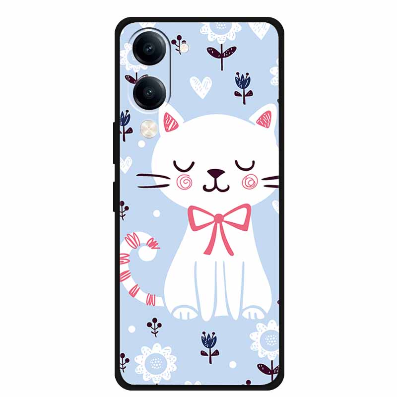 Flower Relief Cover For Vivo Y04 V2430 Y37C Y29S V2446 Funda 3D Embossed Soft Silicone TPU Phone Case Y29T Y19sGT V2459 Bumper