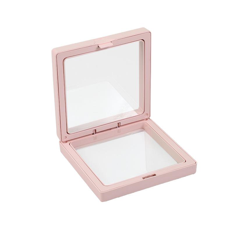 1 stk Ramme Bærbar Smykkevisningsbeholder Elastisk Smykkeetui Støvtett Ringeske Gjennomsiktig Merkepinneoppbevaring PE-film