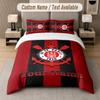 Custom Bedding Set FC St. Pauli Pattern, Print Name Text 1 Duvet Cover Plus 2 Pillowcases Home Textile