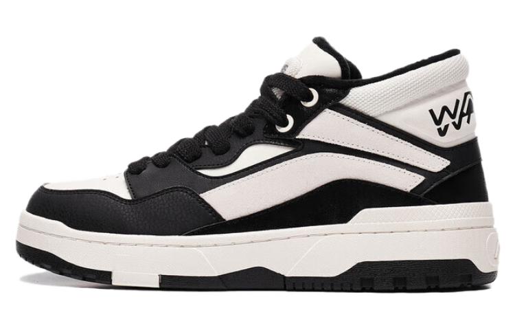 Li Ning Mid Fleece Comfortable Abrasion Resistant Mid top Skateboard Shoes Men s Black AGCT225-2 41.5