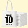 Cotton Shopper Bag 38 x 42cm 15L – Reusable Tote Bag in Black, White & Natural