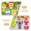 10Pcs Animal Finger Puppet Toddlers Storytelling Playtime Role Playing Cartoon Lion Pig Tiger Fox Monkey Koala Giraffe Educational Comfort Toy