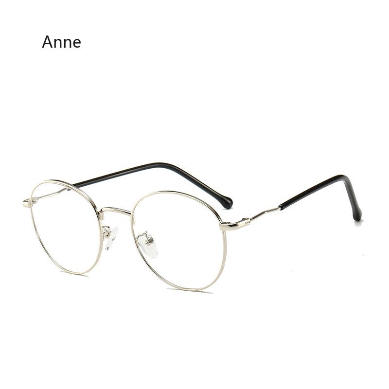 

Очки для близорукости Женские круглые ультралегкие металлические оправы Очки с защитой от синего света Готовые рецептурные очки 0~-6.0 -0.5