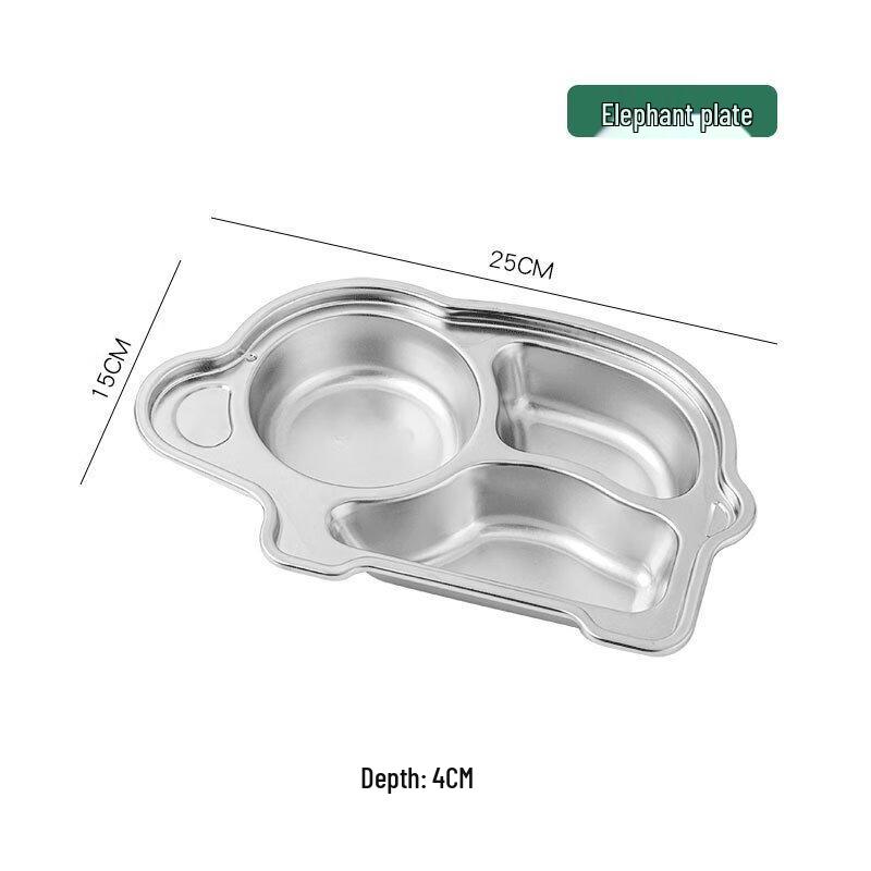 

Yuyi Angel Kids 304 Stainless Steel Divided Dinner Plate