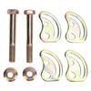 2PCS Upper Control Arm Camber Kit Iron + 1.5 Degree Camber Bolt Adjusting Kit Replacement for XL 1500 2500 Plated Color