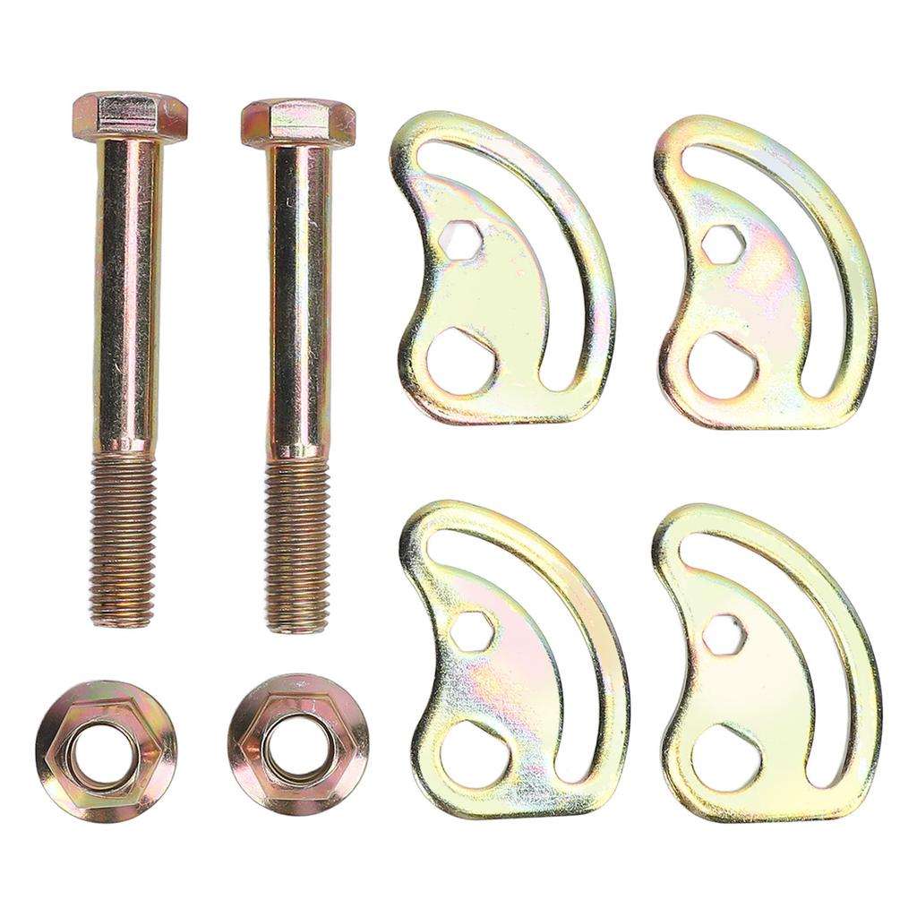 2PCS Upper Control Arm Camber Kit Iron +  1.5 Degree Camber Bolt Adjusting Kit Replacement for XL 1500 2500 Plated Color
