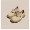 Neue Mary Jane kleine Lederschuhe mit weicher Sohle Herbst Französischer Abendwind Einzelne Schuhe Perlen Fee Sanfte Schuhe