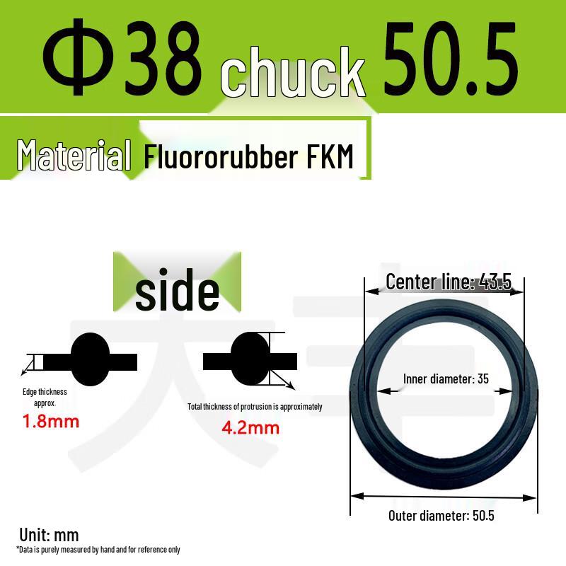 Fluororubber Quick-Install Clamp Joint Sealing Gasket