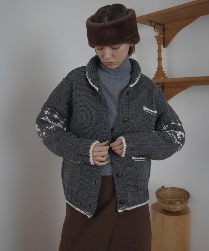 Poeteuseoul Wool Turtleneck Knit_Gray